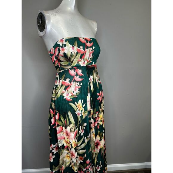 Zimmermann Floral Strapless Smocked Back Linen August Maxi Dress AU 0/US 4 $725 - Picture 8 of 11